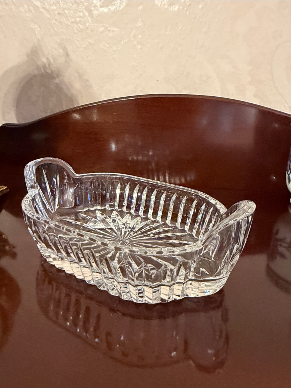 Waterford Crystal tray , trinket Dish, soap dish ,